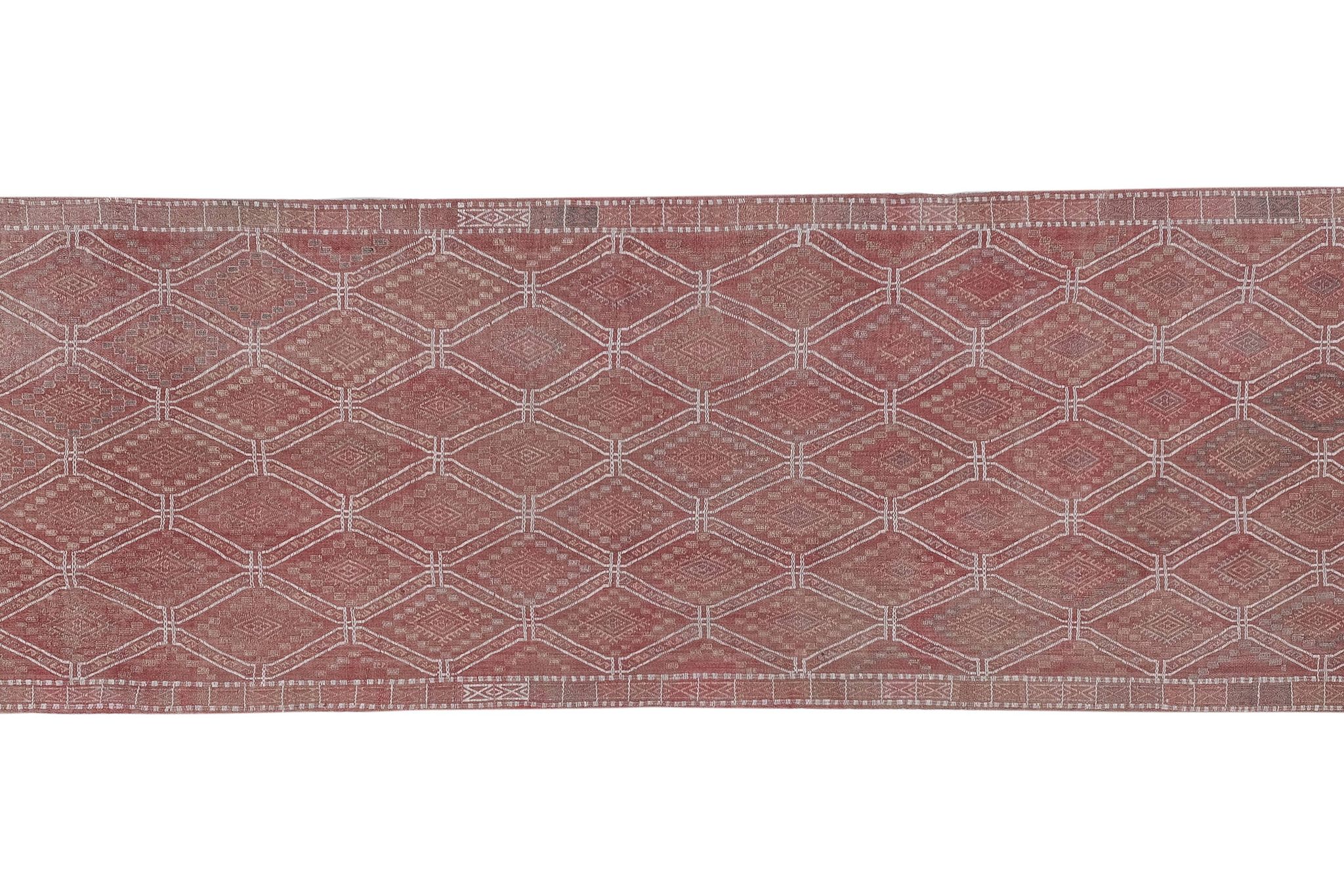 Tapis vintage turc de Oushak, tissé à la main 85x293 cm