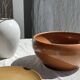 Large stoneware bowl Digoin Grès Pots France brown orange D21