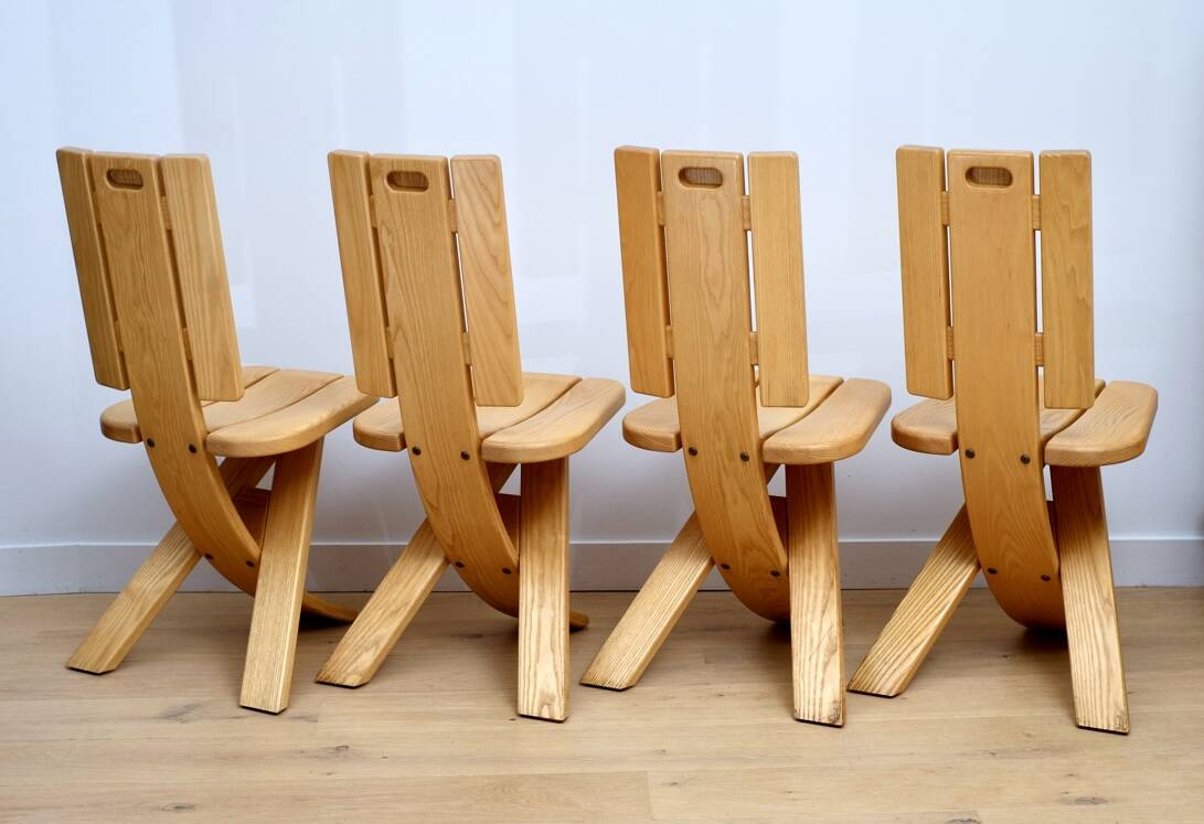 4 chaises Redureau Création - 🇫🇷 années 1990.