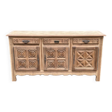 Brutalist art deco diamond point sideboard 198cm