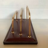 Mail rack brass garnet leather ILG Belgium