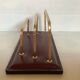 Mail rack brass garnet leather ILG Belgium