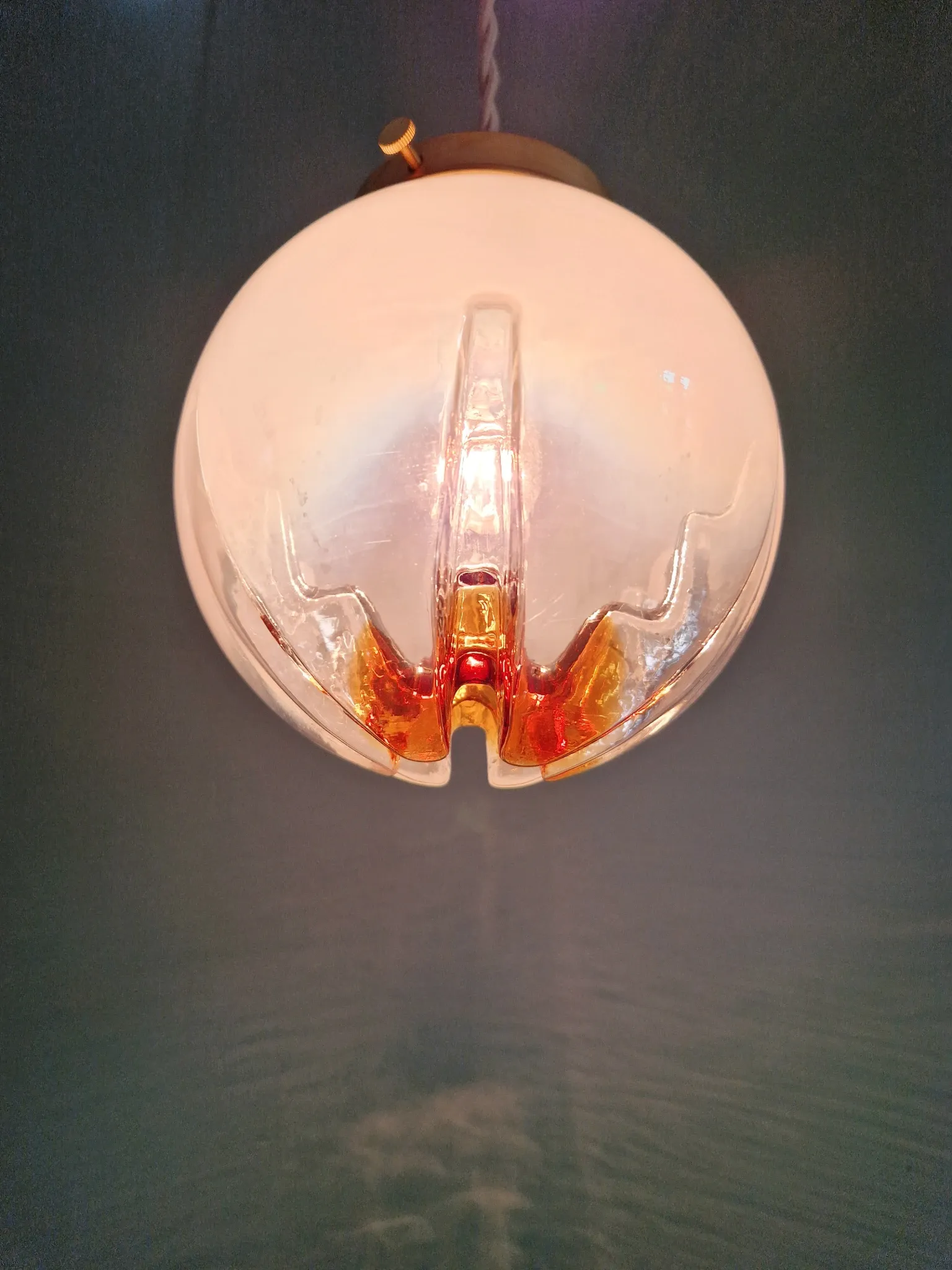 Suspension Space Age en verre de Murano, Mazzega, 1970