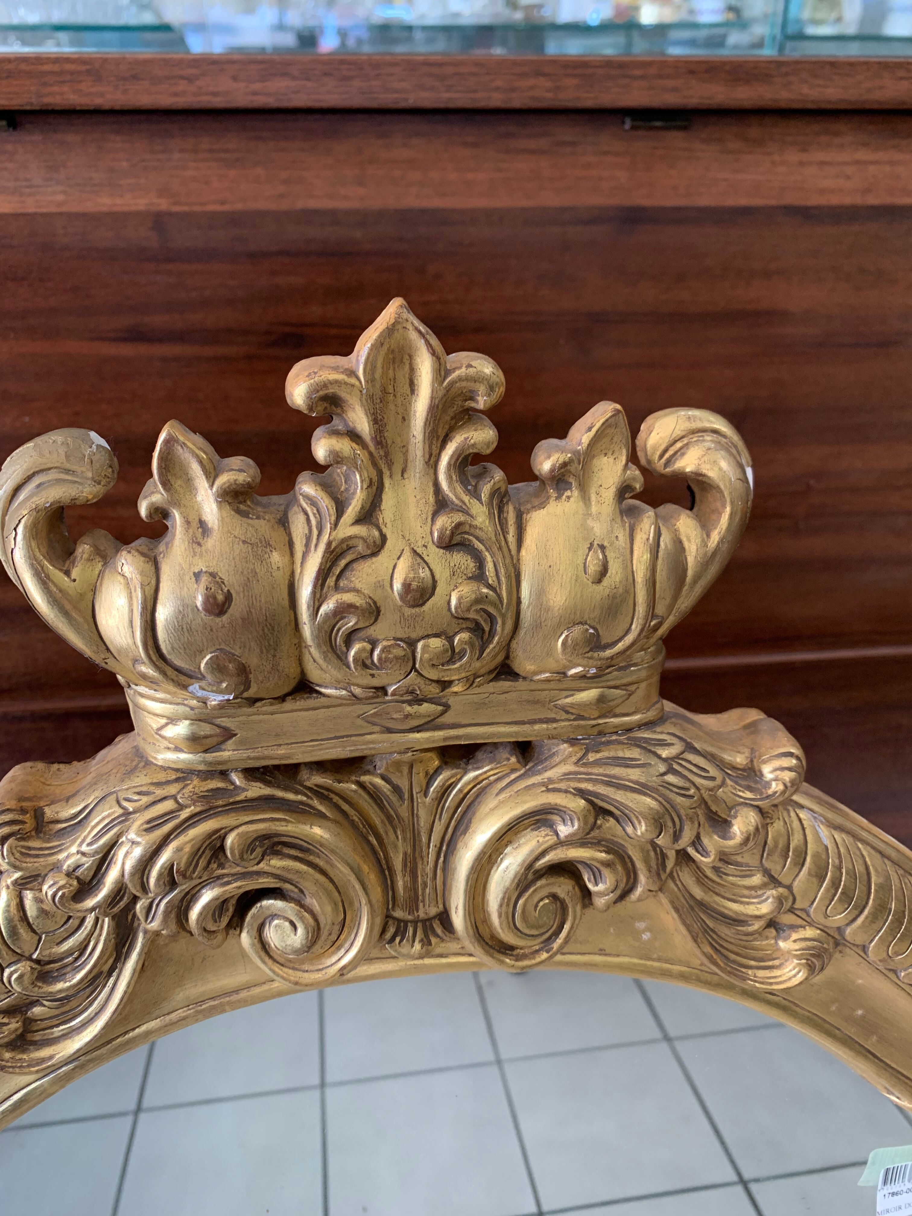 Gilded Louis XV style mirror