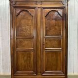 18th century walnut castle wardrobe - fully removable