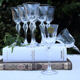 Set 6 vintage French glasses - Cristal d'Arques model Verneuil cira 1985