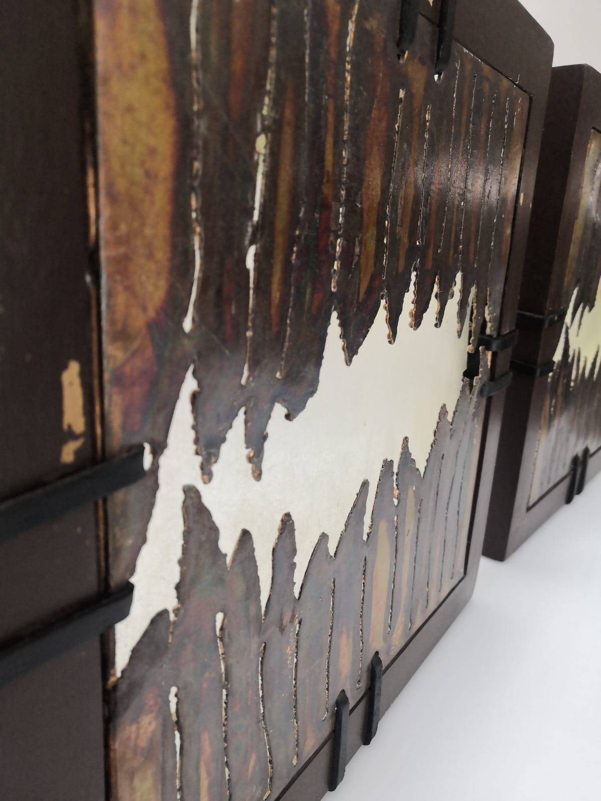 Paire d'appliques murales brutalistes de Ravi Sing pour Lightworks, années 1980