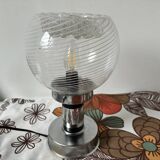 Mushroom lamp chrome murano snaidero italy spage-age 1970