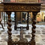 Table / desk style Henri II solid oak