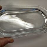 Vintage moulded glass butter