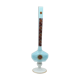Blue and white opaline vase