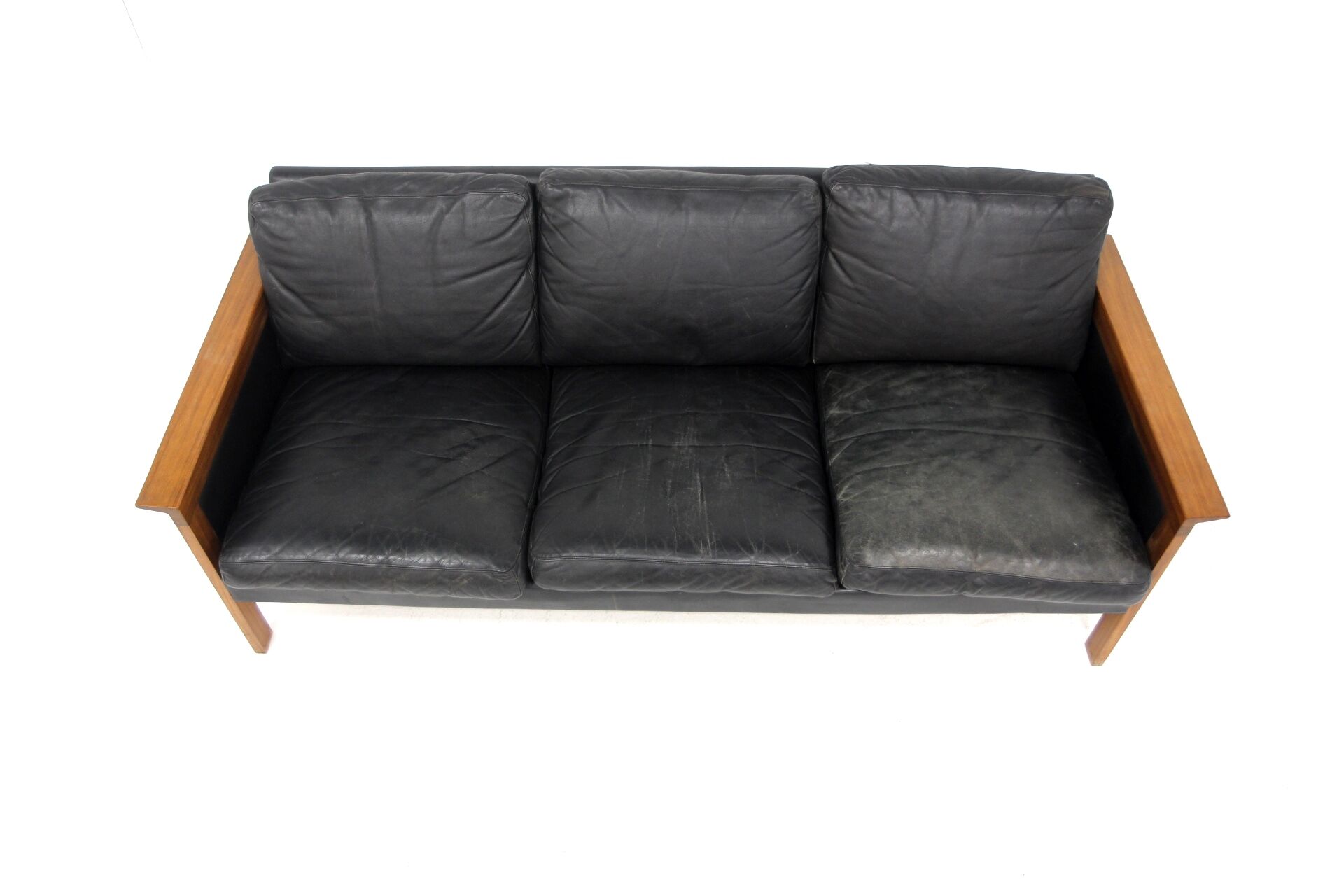 Scandinavian leather sofa, Möbel-Ikea, Sweden, 1960
