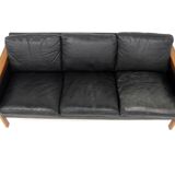 Scandinavian leather sofa, Möbel-Ikea, Sweden, 1960