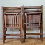 Pair of folding children's chairs, 60s-70s