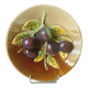 Ceramic plate barbotine trome eye plum late 19th