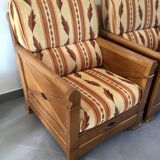 Jacques Leleu - Paire De Fauteuil En Merisier