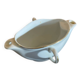 Double Sauce Boat Antique Gras & Maigre White Porcelain #D906
