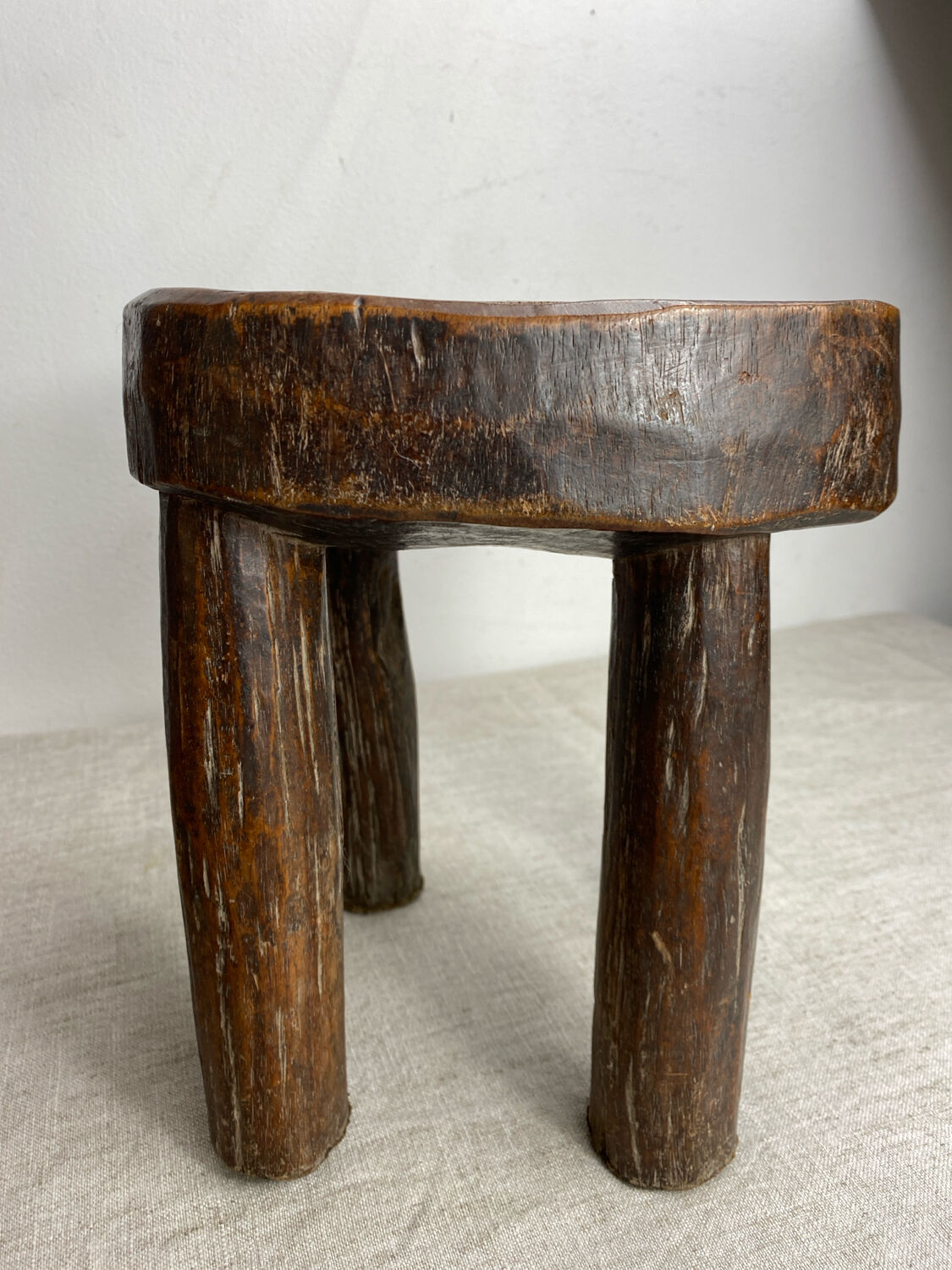 Lobi stool, made of solid wood, unique piece