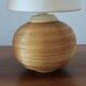 Pair of vintage lamps in rattan and ceramic