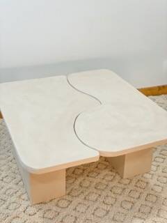 Concrete coffee table - Beige - Length 100 cm - Terra n°4