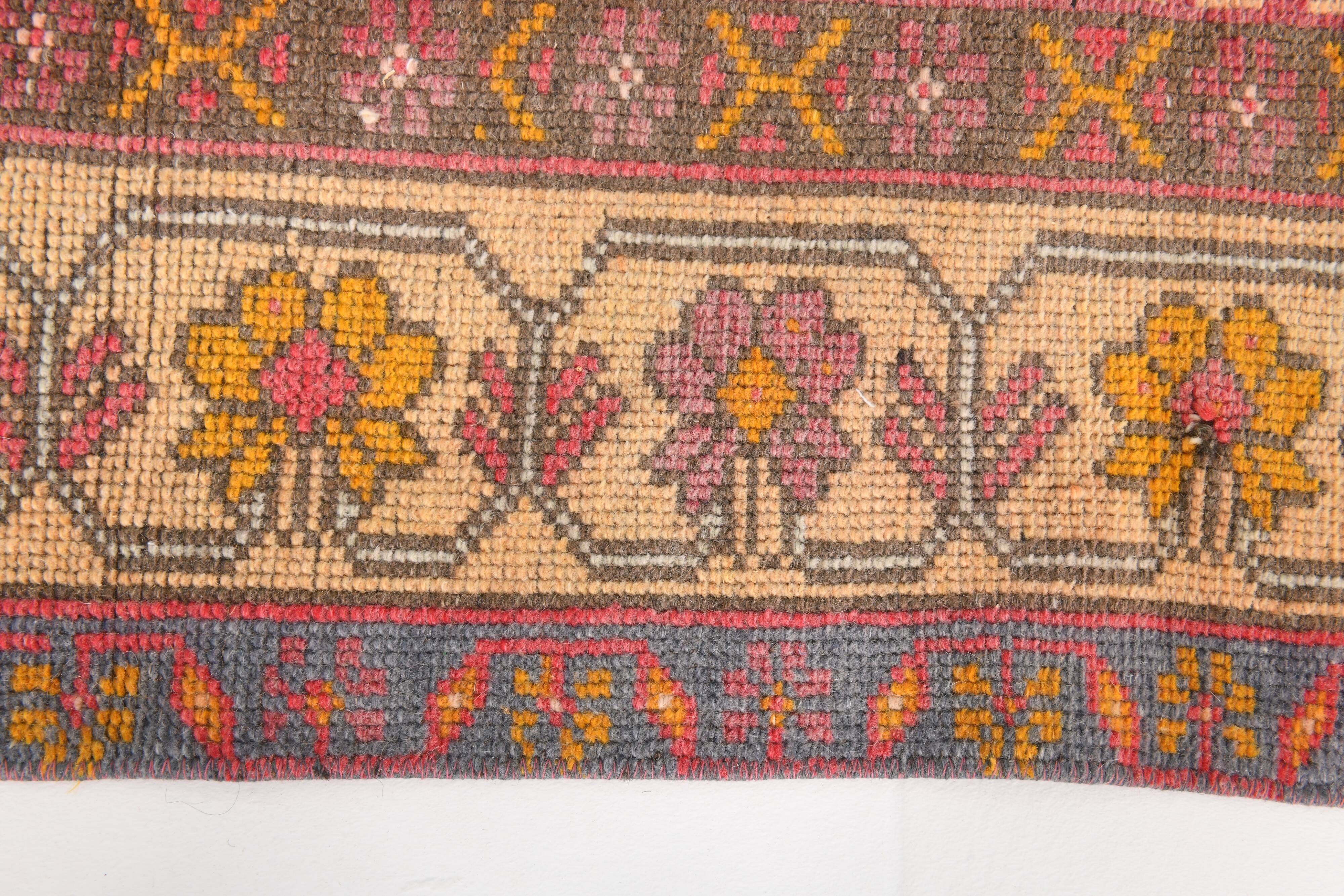 Tapis oriental turc rouge et bleu, 144 x 245 cm