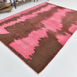 7x10 oversize pink hemp rug, 218x295cm