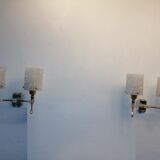 Pair of 40 wall lamps in perplex