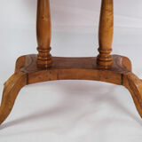 Table Empire antique avec rabats et marqueterie en bois de bouleau des années 1840