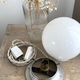 Small opaline globe table lamp