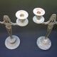 WMF Antique Art Nouveau Candlestick Pair Jugendstil  Germany