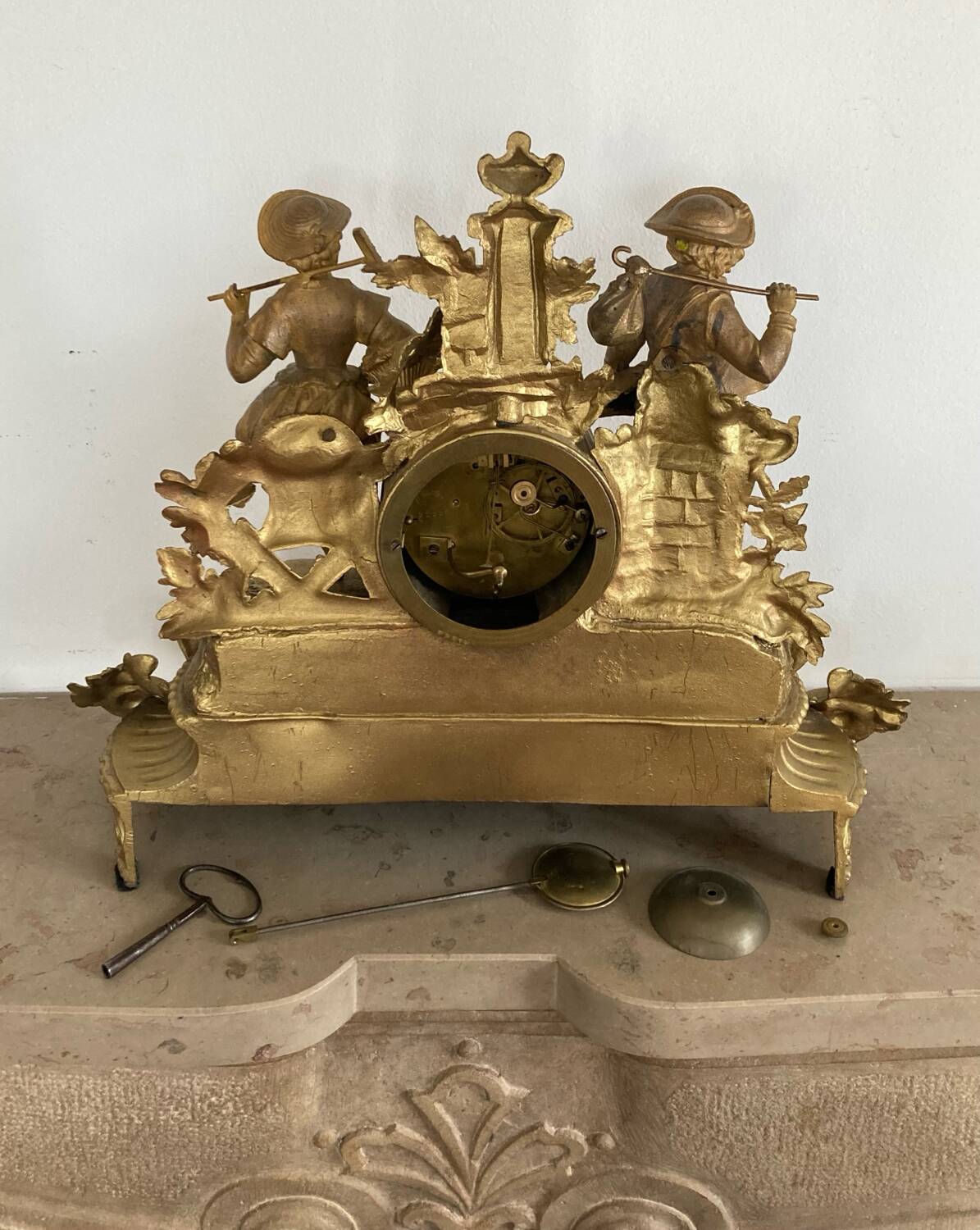 19th century pendulum c• detouche fseur de sm-l'empire paris japy Frères movement 1855