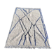 Handmade Moroccan wool rug, large size 250x150 cm, handcrafted.