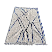 Tapis en laine artisanal marocain, grande taille 250x150 cm, fait main