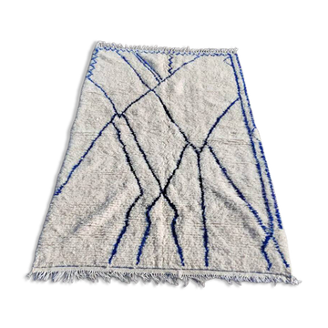 Tapis en laine artisanal marocain, grande taille 250x150 cm, fait main