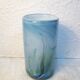 Contemporary cylindrical vase in signed glass paste