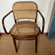 Fauteuil bois courbé et cannage