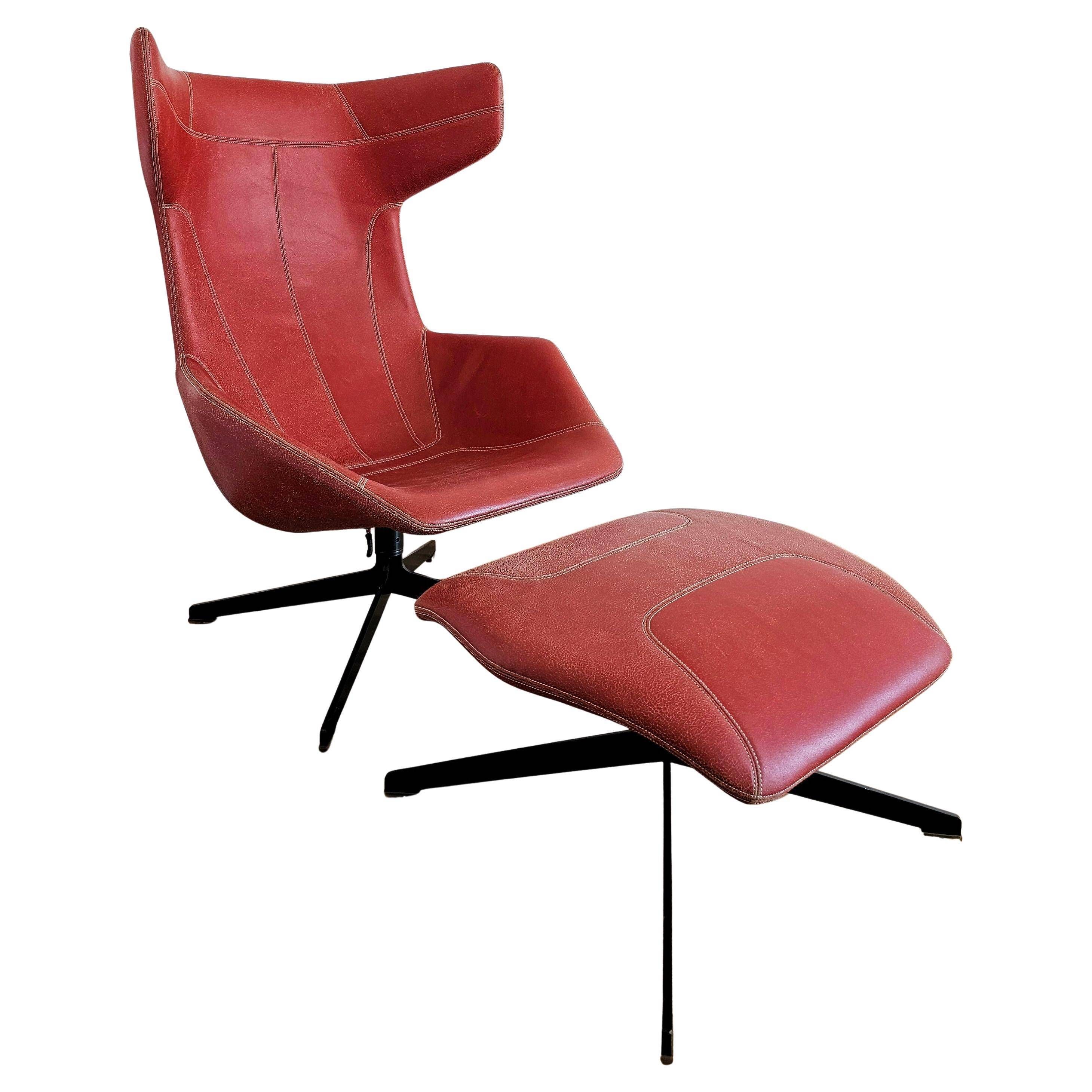 "Take a line for a walk" Armchair and Ottoman Alfredo Haberli for Moroso