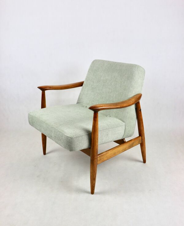 Fauteuil vintage GFM 300-202 design J.Kedziorek Loft années 70 vintage vert clair