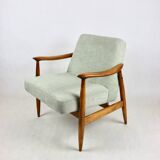 Vintage armchair GFM 300-202 design J.Kedziorek Loft 70s vintage light green
