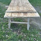 Farm table guinguette and wooden trestles