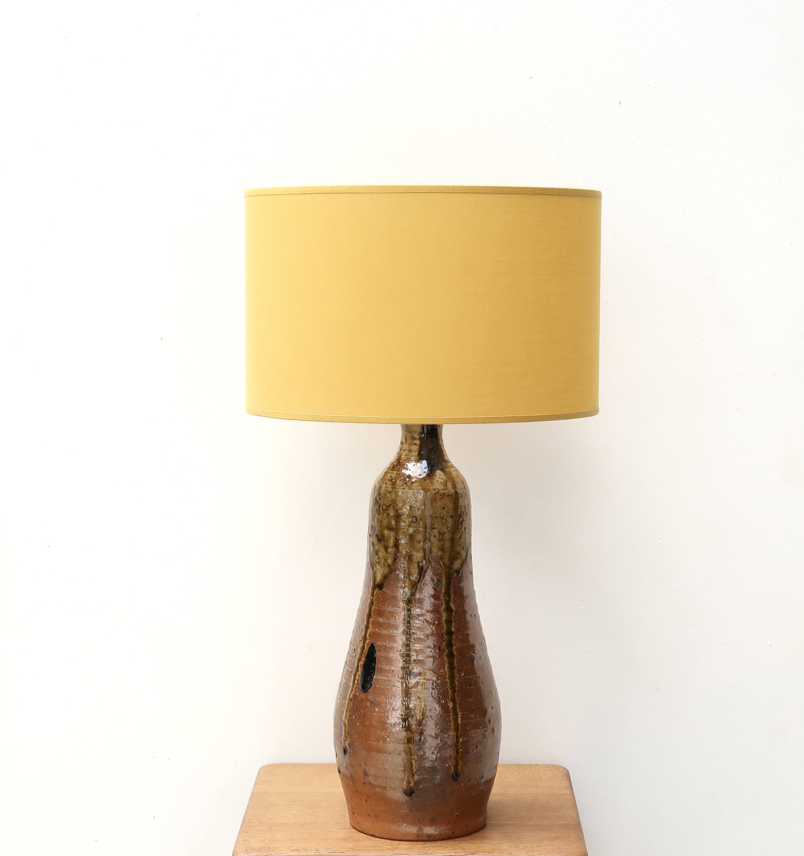 Sandstone lamp with potter's tear, 1970s