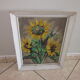 Oil painting on canvas with flowers