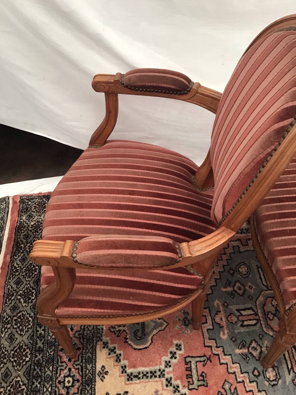 2 Louis XVI style armchairs