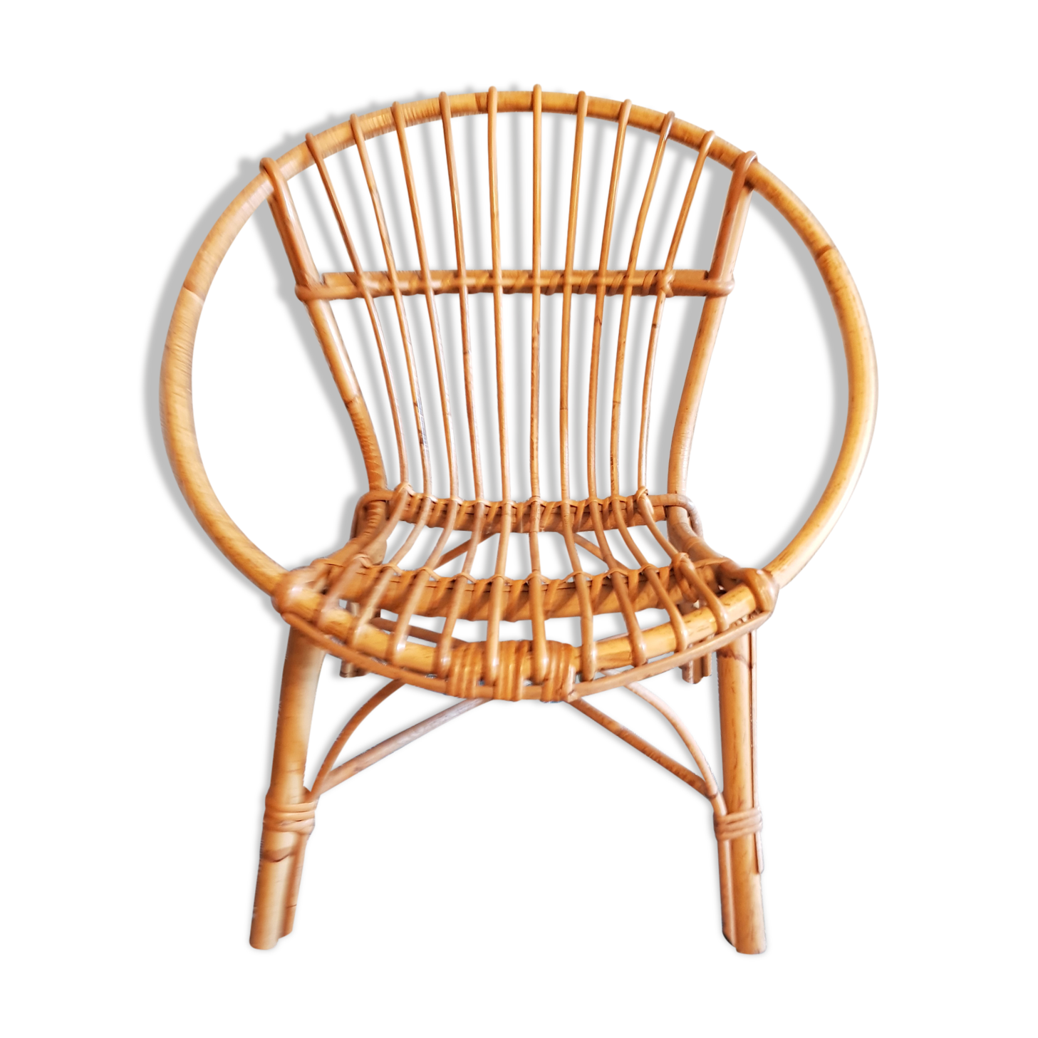 Vintage wicker rattan chair