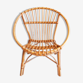 Vintage wicker rattan chair