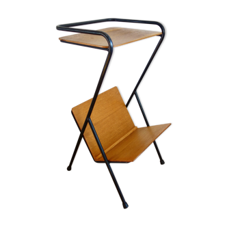 Table d'appoint porte-revues vintage des années 50