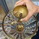 Lustre pampilles en cristal et laiton