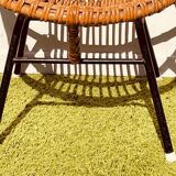 Pair of lounge rattan armchairs by D. Van Sliedregt / R. Noordwolde. Vintage