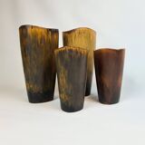 Set de 4 vases en céramique de style moderne du milieu du siècle Gunnar Nylund Rörstrand Suède