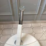 Vintage glass and chrome coffee table